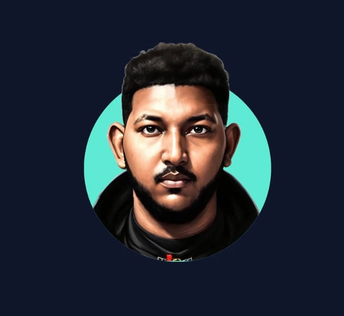 Illustrated portrait of Huzaifa Ali